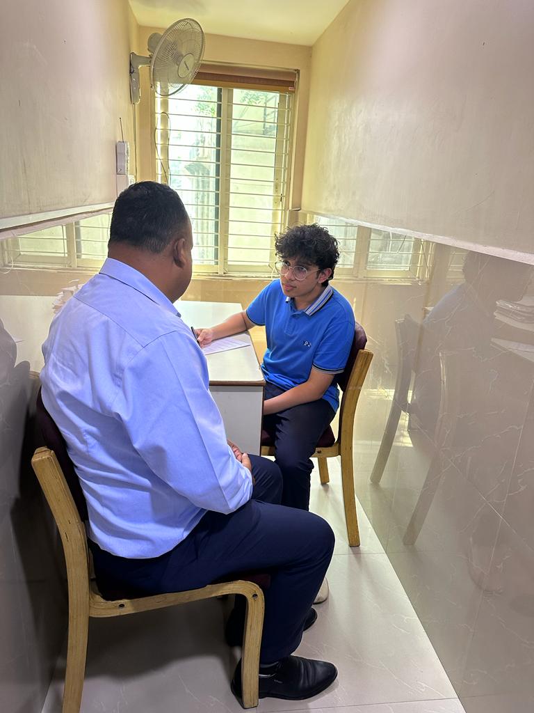 With a consultant at Asha Hospital Hyderabad